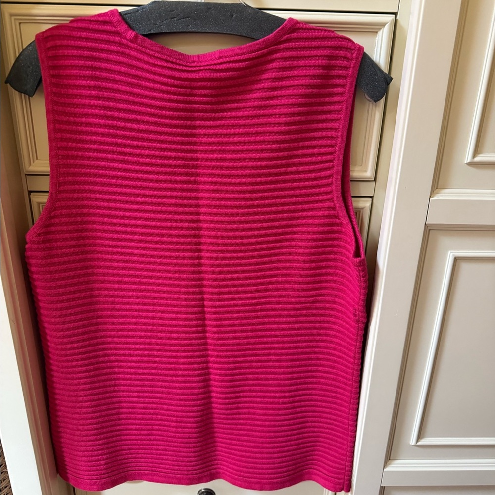 Talbots Fuchsia Ribbed Tank Top - Picture 2 of 4